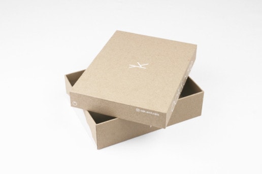 Коробка крышка дно крафт с логотипом открытая